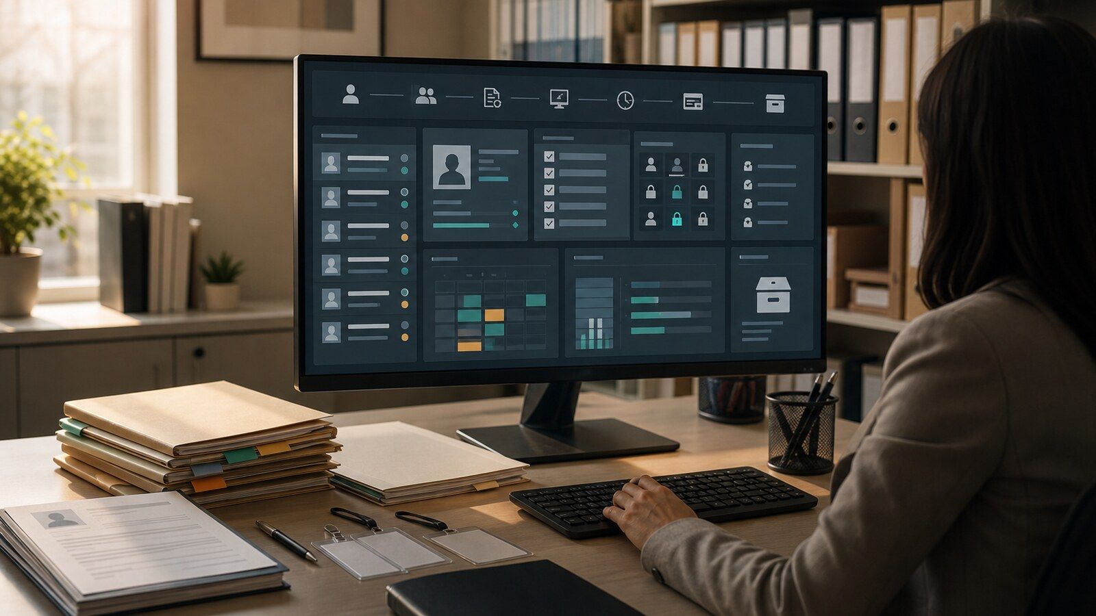 An HR portal where the profile appears before the hire and stays after the departure